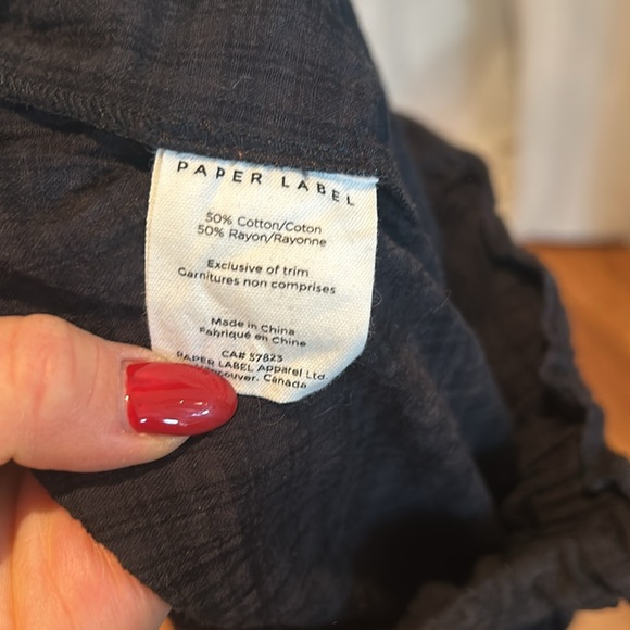 Paper Label Plaid Blue and grey pull-on trouser pant sz. small - Picture 7 of 7